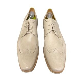 Oliver Sweeney‎ Derby Shoes Mens 10.5 Bennett Cream Wingtip EUC